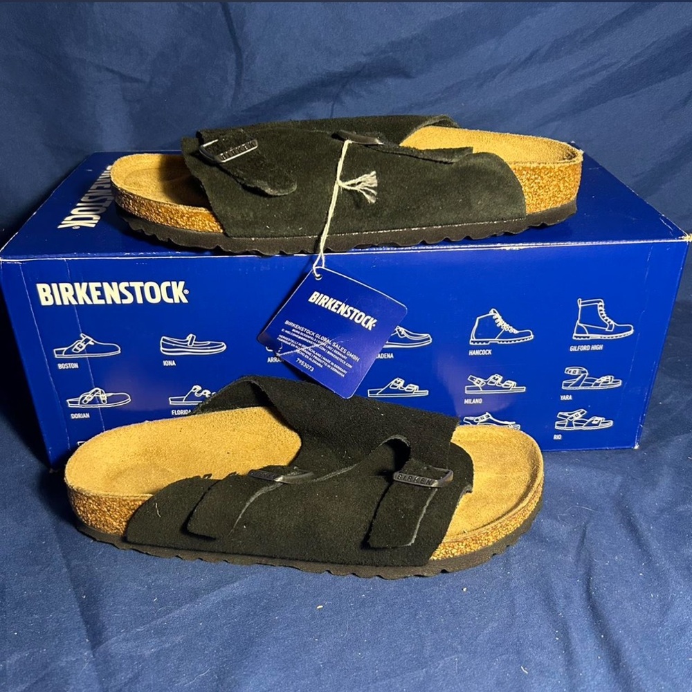 Birkenstock- Zürich BS, black, suede leather, 6 women
